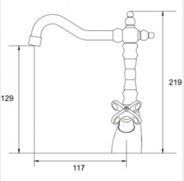 Смеситель для кухни Ledeme H83 L4483 хром