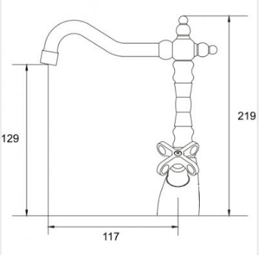 Смеситель для кухни Ledeme H83 L4483 хром