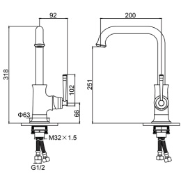 Смеситель для кухни Gerhans K14020G золото