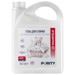 Гель для стирки детский для белого и светлого белья Maunfeld Baby Purity 4800г MVM4800BWL
