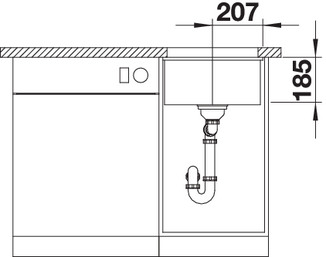 Мойка Blanco Subline 375-U керамика глянцевый белый
