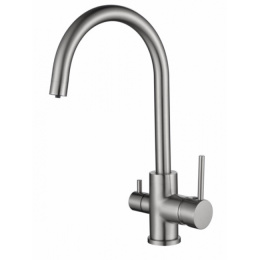 Смеситель KAISER Merkur 26744-5 боковой под фильтр R-излив серебро