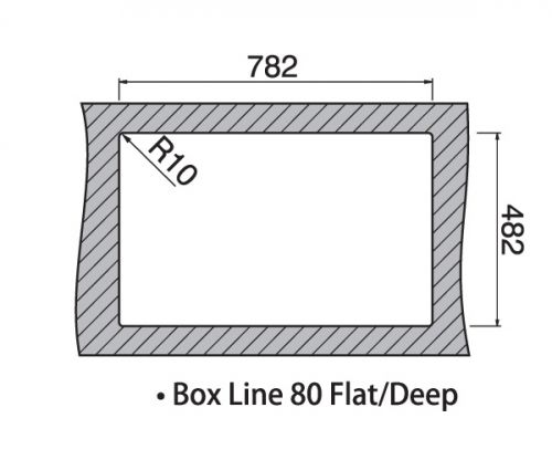 Мойка для кухни Rodi Box Line 80 Flat inset