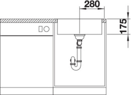 Мойка Blanco Zerox 500-IF/A Durinox® отводная арматура InFino®