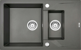 Мойка для кухни Deante Andante ZQN T513 anthracite metallic, клапан-автомат