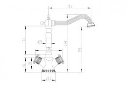 Смеситель для кухни Zorg Antic A 3005K-BR