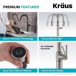Смеситель Kraus KPF-1682ORB Sellette, Oil Rubbed Bronze