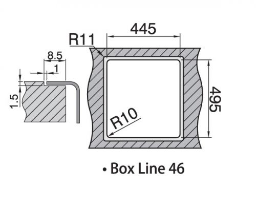 Мойка для кухни Rodi Box Line 46 in