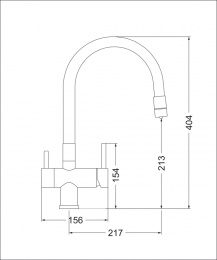Смеситель для кухни Еmar EC - 3015 Golden золото