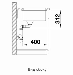 Мойка Blanco Subline 700-U Silgranit черный, отводная арматура InFino®
