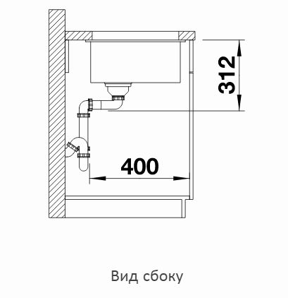 Мойка Blanco Subline 700-U Silgranit черный, отводная арматура InFino®