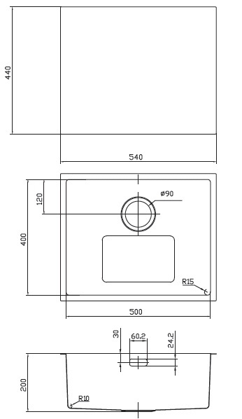 Мойка для кухни Iddis Edifice EDI54B0i77 бронза