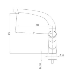 Смеситель Kaiser Calla 71044 хром для кухни