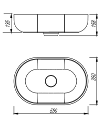Раковина для ванной Florentina Асти 5535 антрацит