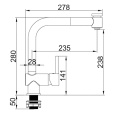 Смеситель для кухни Ledeme L6055 хром