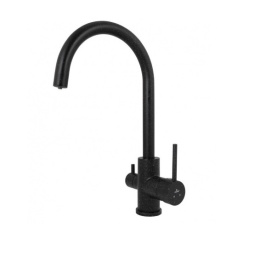 Смеситель KAISER Merkur 26744-12 Black SandBeige боковой под фильтр R-излив черный мрамор