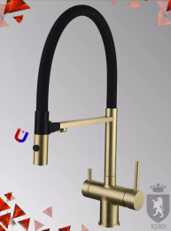 Смеситель для кухни Kern 2069 под фильтр (на магните) матовое золото