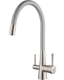 Смеситель для кухни Lemark Comfort LM3075BN-Silver