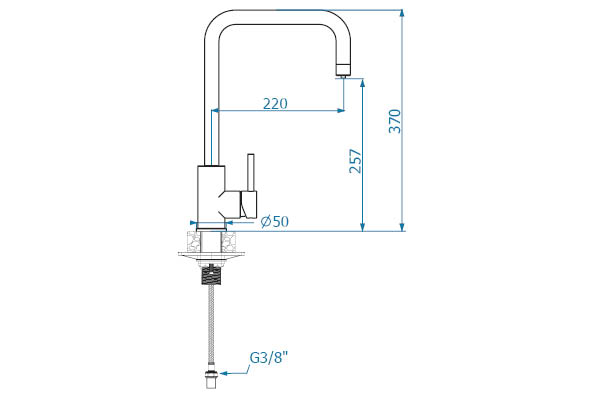 Смеситель для кухни Alveus Dual Granital G11 Arctic