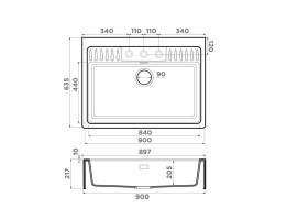 Мойка для кухни Omoikiri Kinokawa 90 GB графит