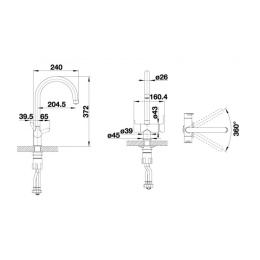 Смеситель для кухни Blanco Trima PVD Steel нерж. сталь