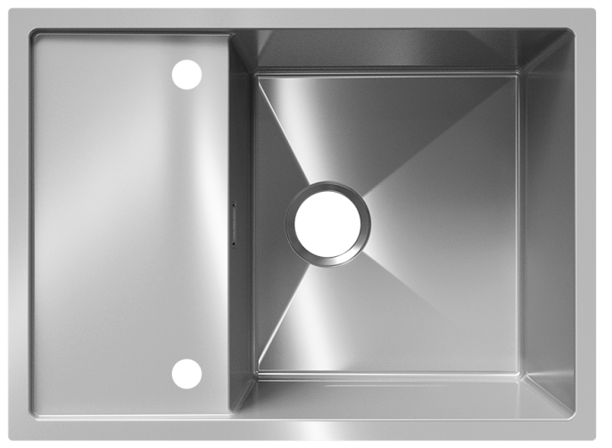 Мойка для кухни Ulgran STEEL 680x500 реверсивная, брашированная сталь