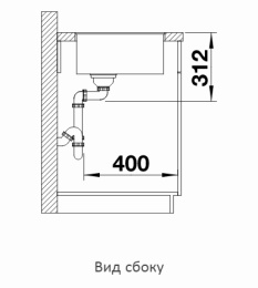 Мойка Blanco Subline 500-F черный, отводная арматура InFino®