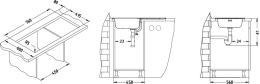 Мойка для кухни Alveus Basic 170 Nat, слив 60 мм