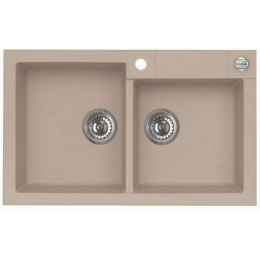 Мойка для кухни Alveus Rock 90 Beige G55, клапан-автомат