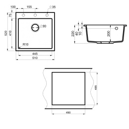 Мойка для кухни Point Арбель 51 PN3001W, белый