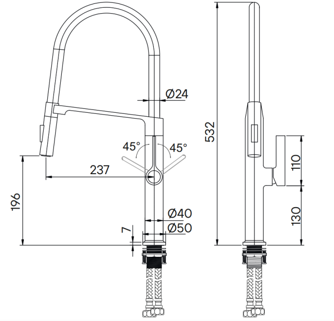 Смеситель для кухни Paulmark Barrel Ba214029-CR хром