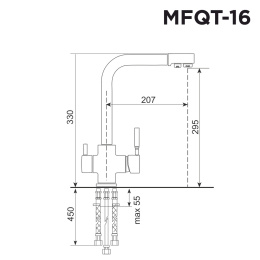 Кухонный смеситель MAUNFELD MFQT-16W кремовый