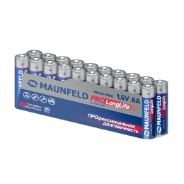 Батарейки MAUNFELD PRO Long Life Alkaline AA (LR6) MBLR6-PB20, спайка 20 шт.