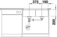 Мойка Blanco Subline 350/350-U антрацит отводная арматура InFino®