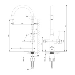 Смеситель для кухни Lemark Expert LM5083S-Black