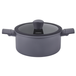 Кастрюля MAUNFELD ASTRID MF24ASTR1CR из кованого алюминия со стеклянной крышкой, 24см, 4.6 л