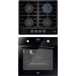 КОМПЛЕКТ HAIER ДУХОВОЙ ШКАФ HOX-P11CGB + ГАЗОВАЯ ВАРОЧНАЯ ПАНЕЛЬ HHX-G64CNSB