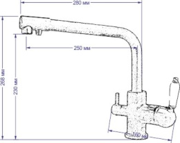 Смеситель для кухни Seaman Barcelone SSL-5384 Copper