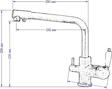 Смеситель для кухни Seaman Barcelone SSL-5384 Copper