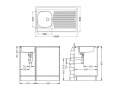 Мойка для кухни Alveus Classic 70 Nat-60 1000X600