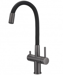 Смеситель для кухни Milacio Ultra 560 (MCU.560.GM) вороненая сталь