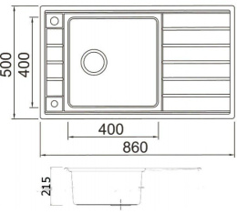 Мойка для кухни Seaman Eco Roma SMR-8650A, без отверстий