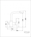 Смеситель для кухни Еmar EC-3003 агат
