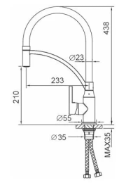 Смеситель для кухни с гибким изливом Frap F4552-8 белый