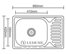 Мойка для кухни Ledeme L96642 глянцевая