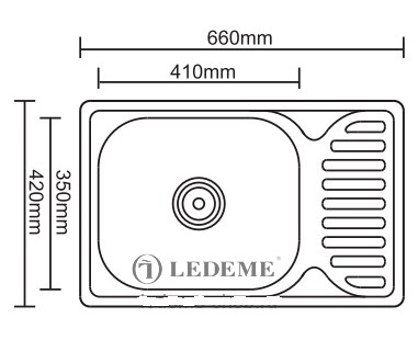 Мойка для кухни Ledeme L96642 глянцевая