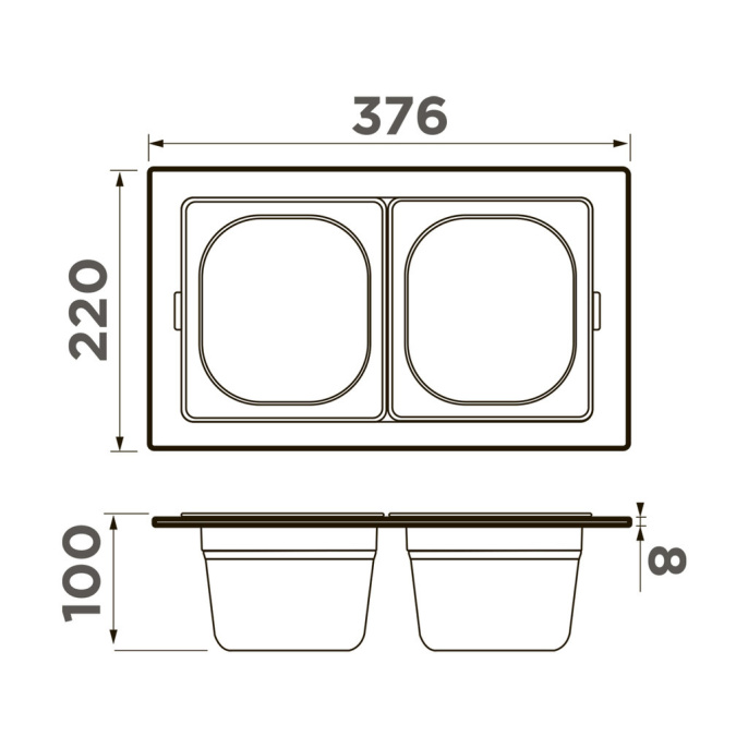 Контейнер для моек Omoikiri DC-04-2 IN