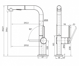 Смеситель для кухни Paulmark Neo Ne214419-CR хром