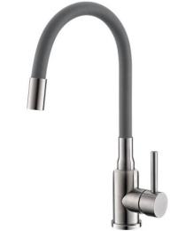 Смеситель для кухни Alveus Flexa CHR BR Grey брашированный хром/серый