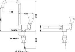Смеситель для кухни Teka MTP 984 хром